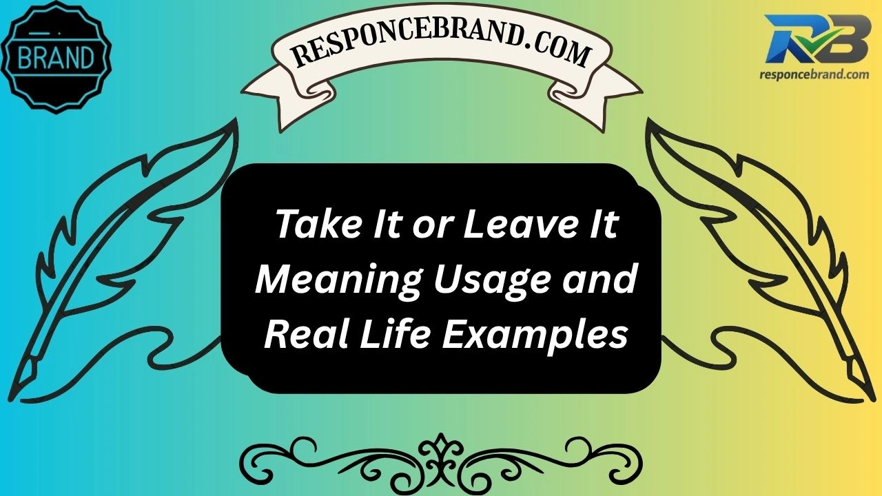Take It or Leave It Meaning Usage and Real Life Examples