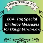 204+ Tag Special Birthday Messages for Daughter-in-Law
